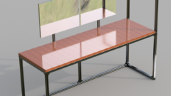 アルミフレームを使ってパソコンデスクを作る