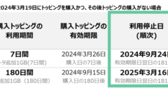 povo2.0 無料で使い続けるとこれだけ警告が来る
