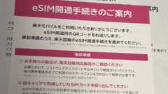 楽天モバイル株主優待のpSIMからeSIMへの変更は2週間かかるぞ